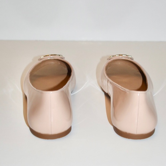 TORY BURCH CLAIRE PATENT LEATHER BALLET FLATS GOAN SAND GOLD - Picture 6 of 11
